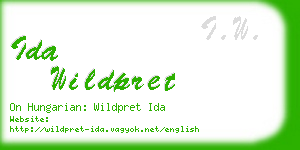 ida wildpret business card